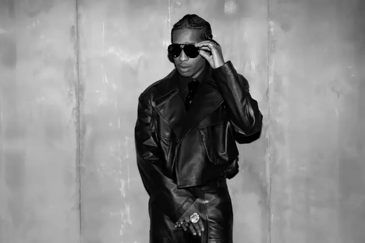 A$AP Rocky attends the Bottega Veneta fashion show during the Milan Fashion Week Womenswear Fall/Winter 2024-2025 on February 24, 2024 in Milan, Italy.