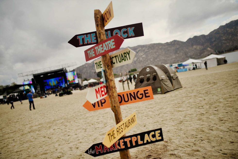 A view of atmosphere at the 2018 Desert Daze Festival on October 13, 2018 in Lake Perris, California.