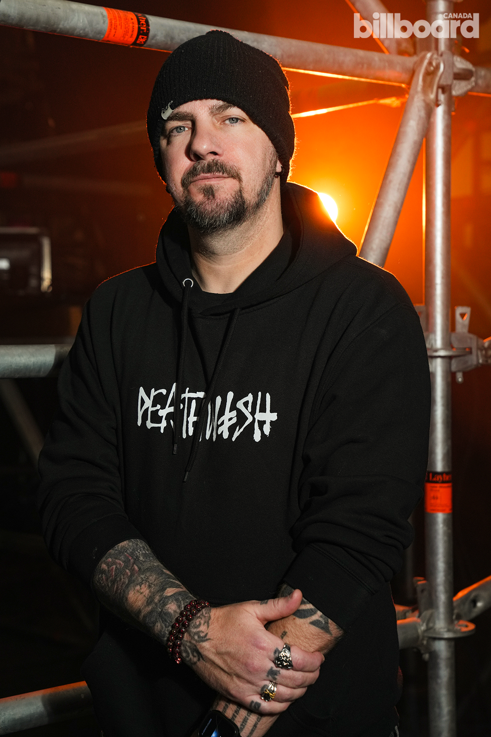 Adam Gontier of Three Days Grace photographed by Sanjay Parikh in Budapest, Hungary, on Nov. 12, 2025.