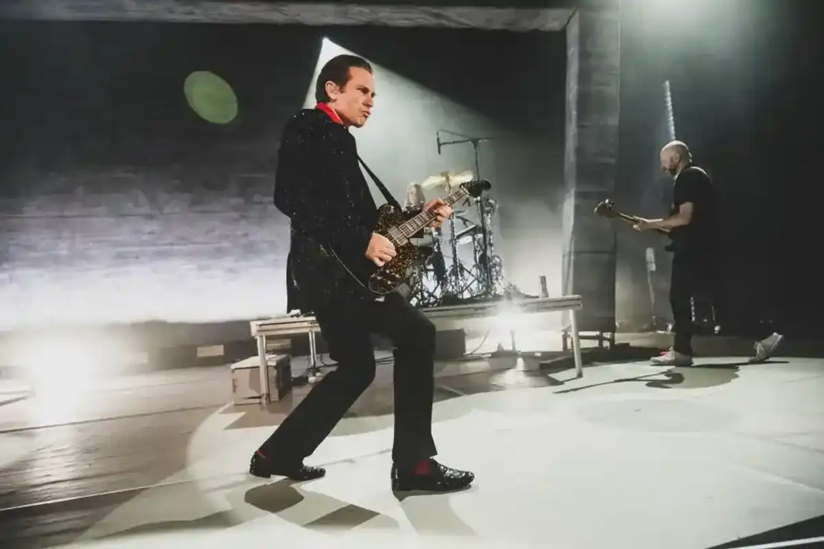 Alex Kapranos of Franz Ferdinand performs at the Brooklyn Paramount on April 10, 2025 in New York, New York.