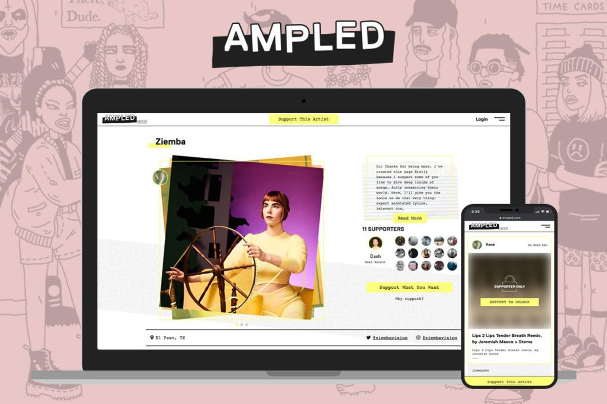 An Ampled artist page