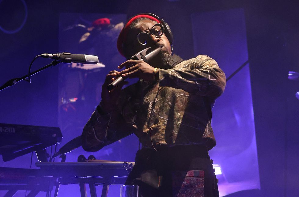 Andre 3000 performs New Blue Sun during the 2024 Roots Picnic at The Mann on June 2, 2024 in Philadelphia, Pennsylvania.