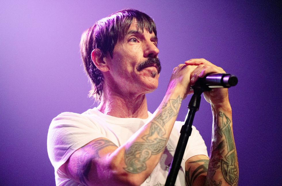 Anthony Kiedis of Red Hot Chili Peppers performs onstage during the Above Ground 3 concert benefiting Musicares at The Fonda Theatre on Dec. 20, 2021 in Los Angeles.