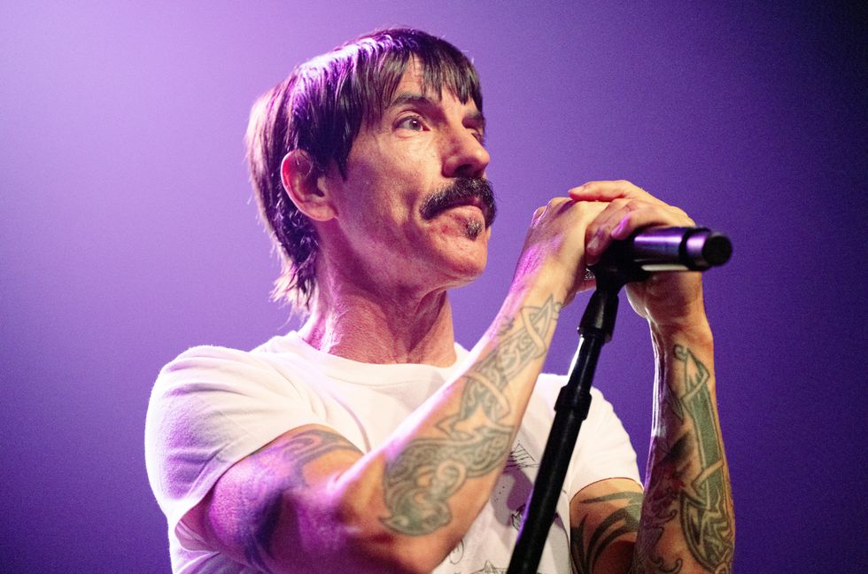 Anthony Kiedis of Red Hot Chili Peppers performs onstage during the Above Ground 3 concert benefiting Musicares at The Fonda Theatre on Dec. 20, 2021 in Los Angeles.