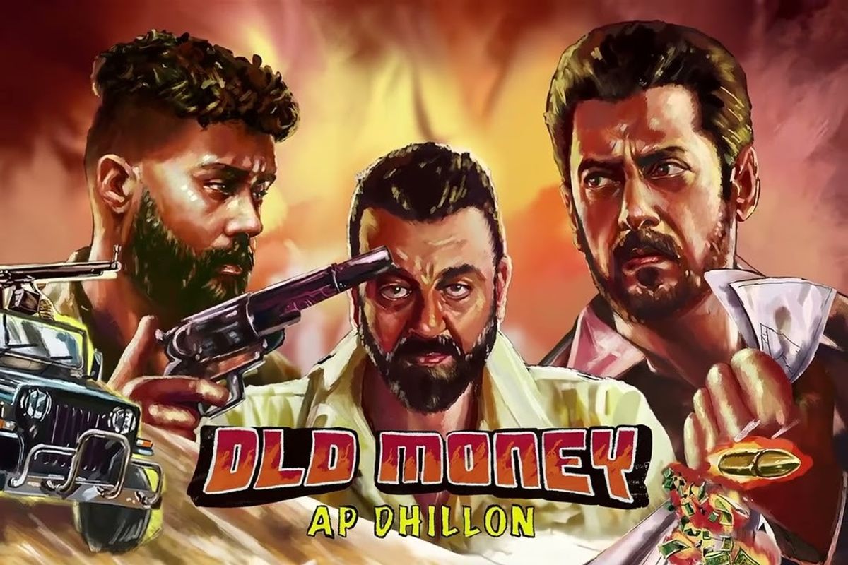 AP Dhillon, 'Old Money' music video art featuring Salman Khan and Sanjay Dutt