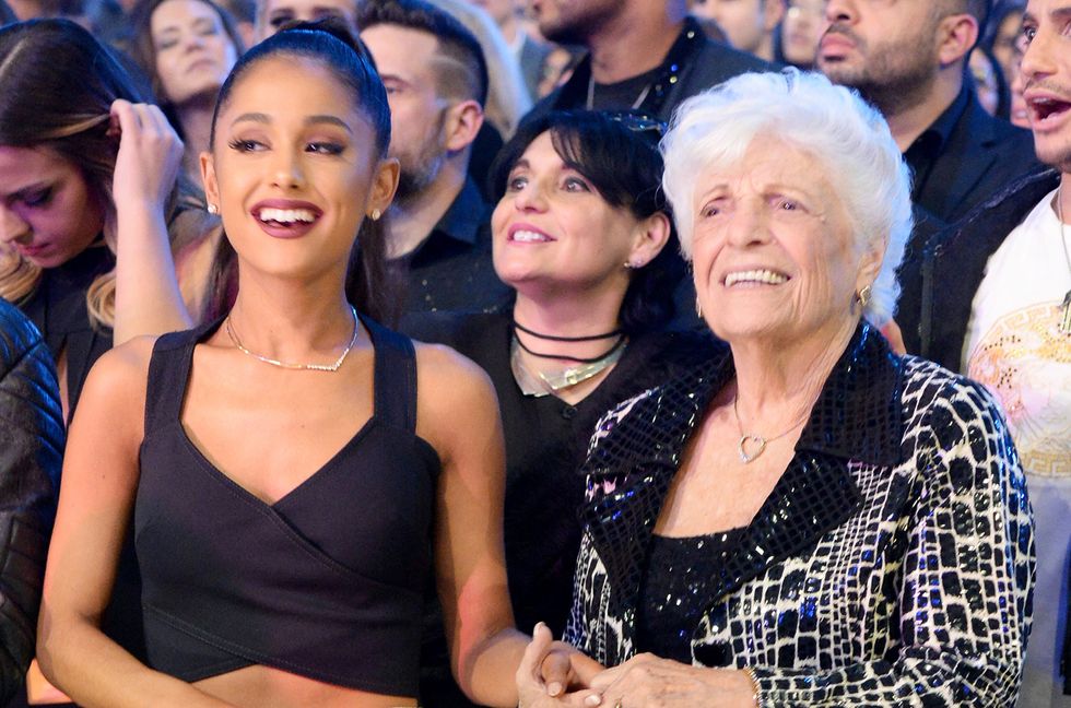 Ariana Grande and Marjorie "Nonna" Grande attend the 2016 American Music Awards at Microsoft Theater on Nov. 20, 2016, in Los Angeles.