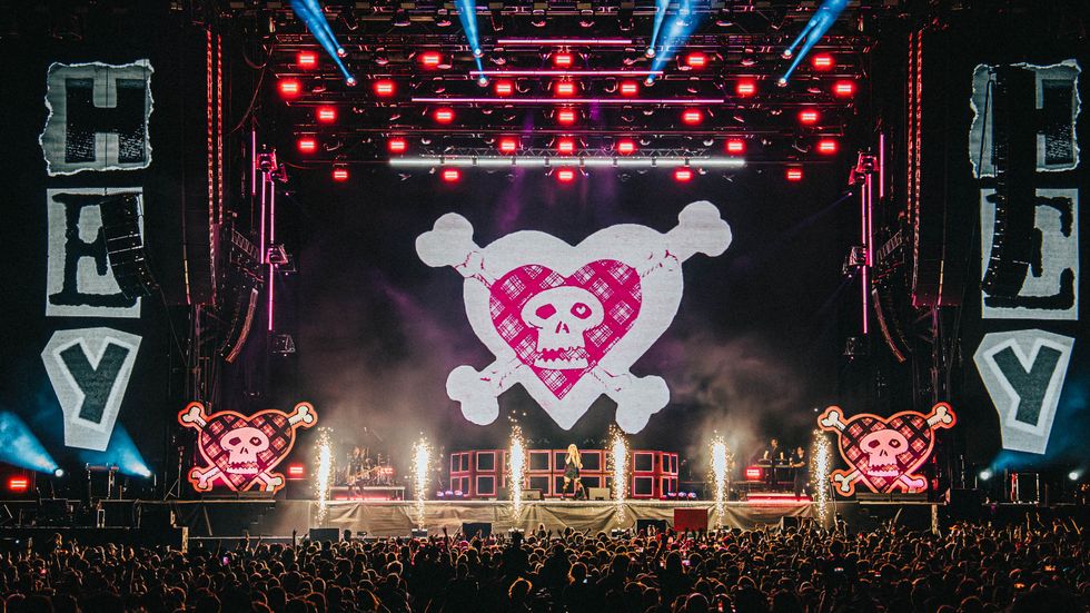 Avril Lavigne at Festival d'\u00e9t\u00e9 de Qu\u00e9bec in Quebec City on July 4, 2025.