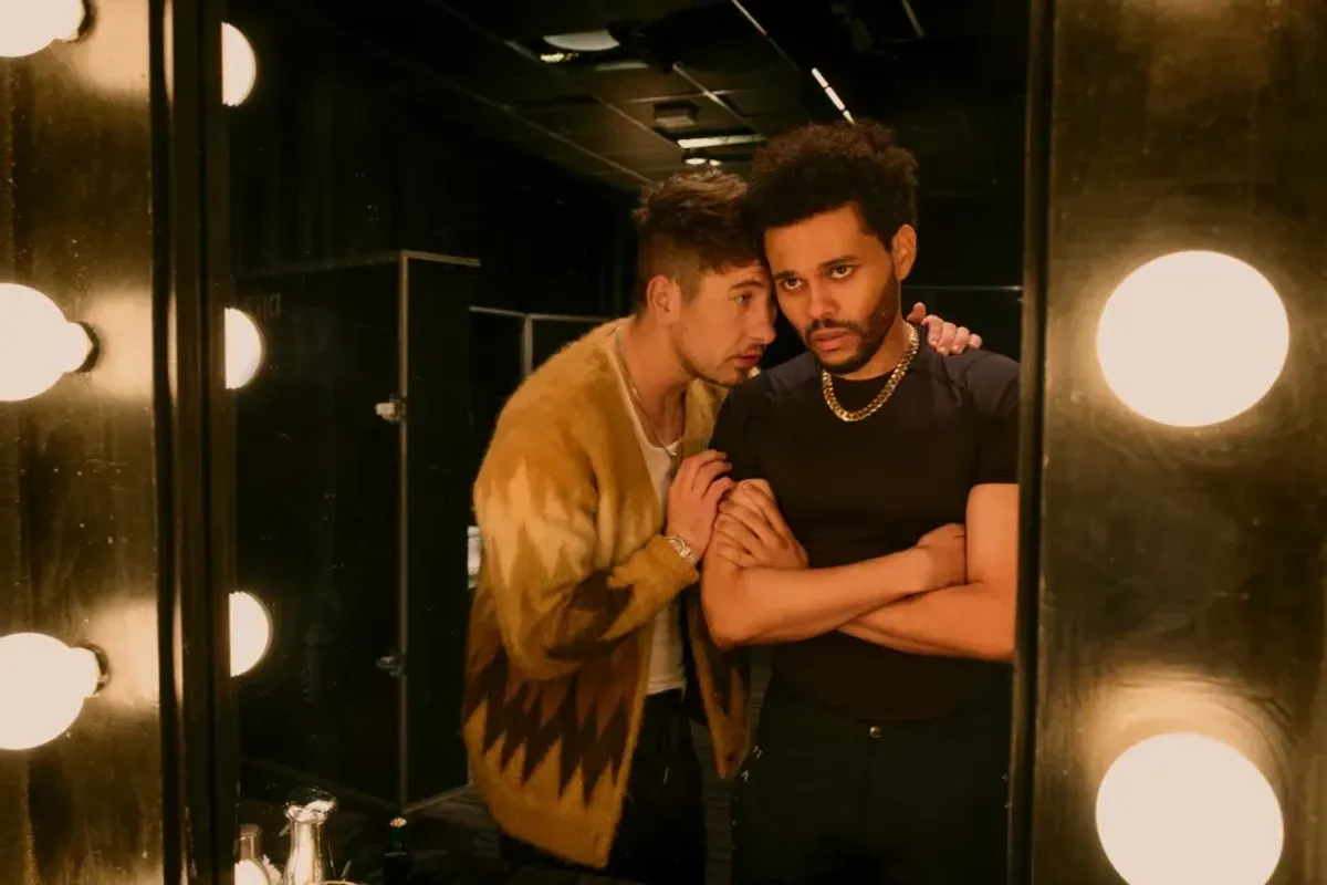 Barry Keoghan as Lee and Abel "The Weeknd" Tesfaye as Abel in 'Hurry Up Tomorrow.'