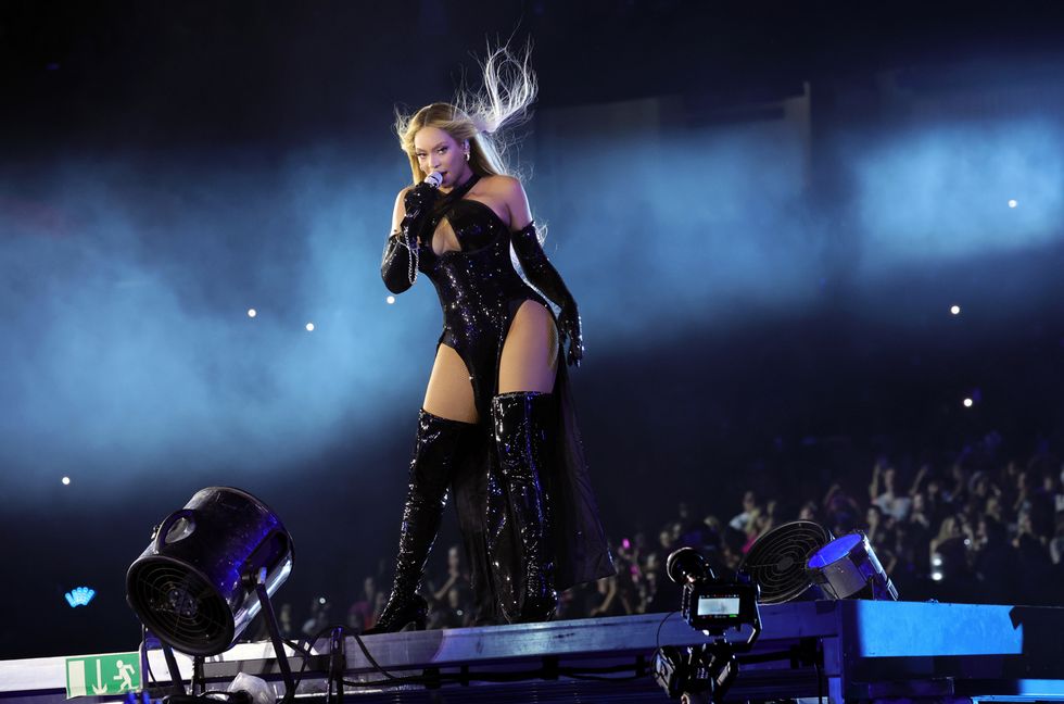 Beyoncé performs onstage during the "RENAISSANCE WORLD TOUR" at GEHA Field at Arrowhead Stadium on Oct. 1, 2023 in Kansas City, Missouri.