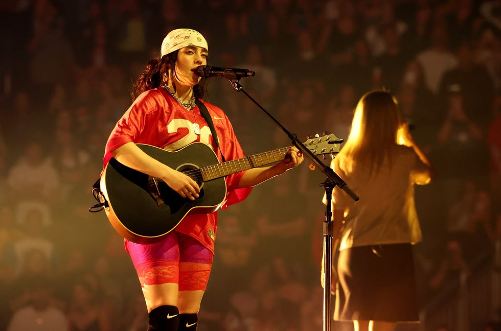 Billie Eilish performs onstage during Billie Eilish HIT ME HARD AND SOFT: THE TOUR Kick Off at Videotron Centre on Sept. 29, 2024 in Quebec City, Quebec.