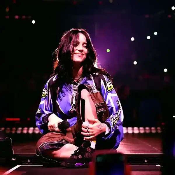 Billie Eilish performs onstage during "Hit Me Hard And Soft: The Tour" at Kaseya Center on October 09, 2025 in Miami, Florida.