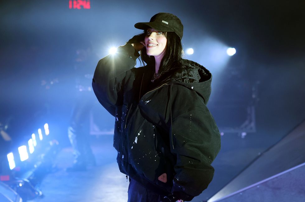 Billie Eilish performs with Labrinth at the Mojave Tent during the 2023 Coachella Valley Music and Arts Festival on April 15, 2023 in Indio, Calif.
