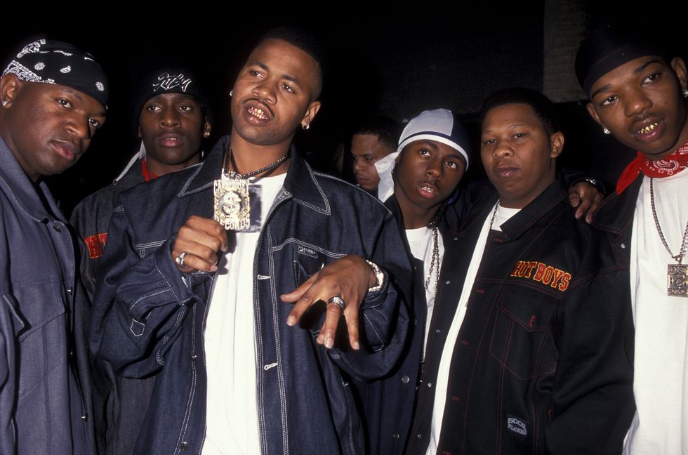 Birdman, Turk, Juvenile, Lil Wayne, producer Mannie Fresh and B.G. of Hot Boys attend 10th Annual Billboard Music Awards on Dec. 8, 1999 at the MGM Grand Hotel and Casino in Las Vegas, Nevada.