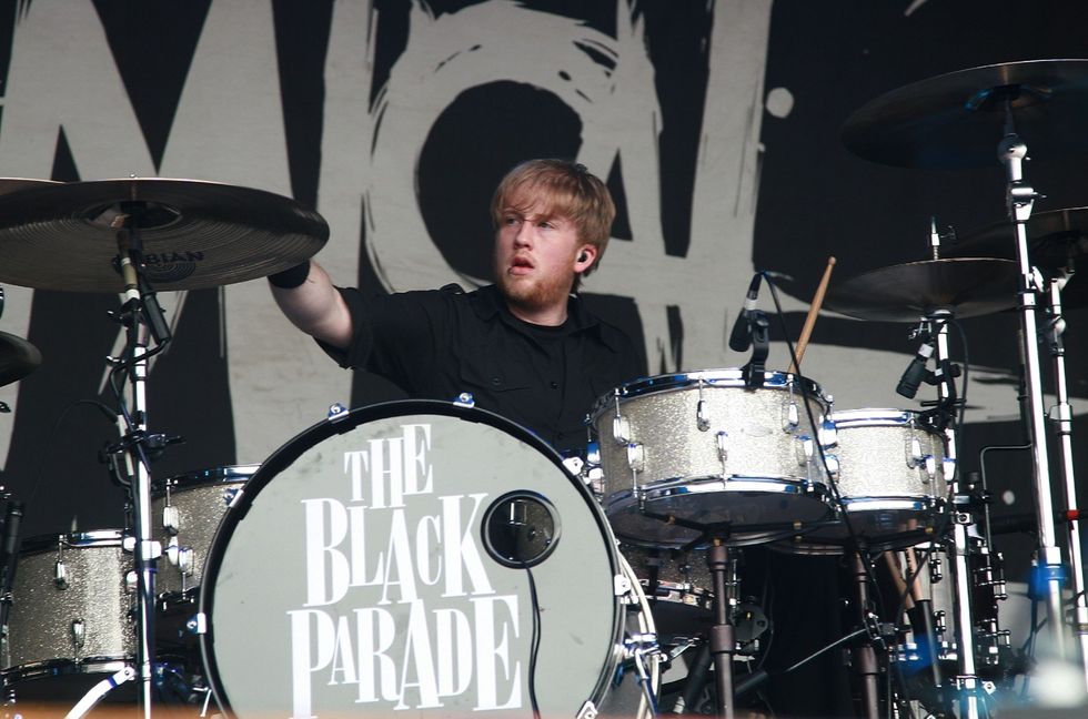 Bob Bryar of My Chemical Romance performs on stage at the Sydney leg of the Big Day Out Festival 2007 at the Sydney Showground on January 25, 2007 in Sydney, Australia.