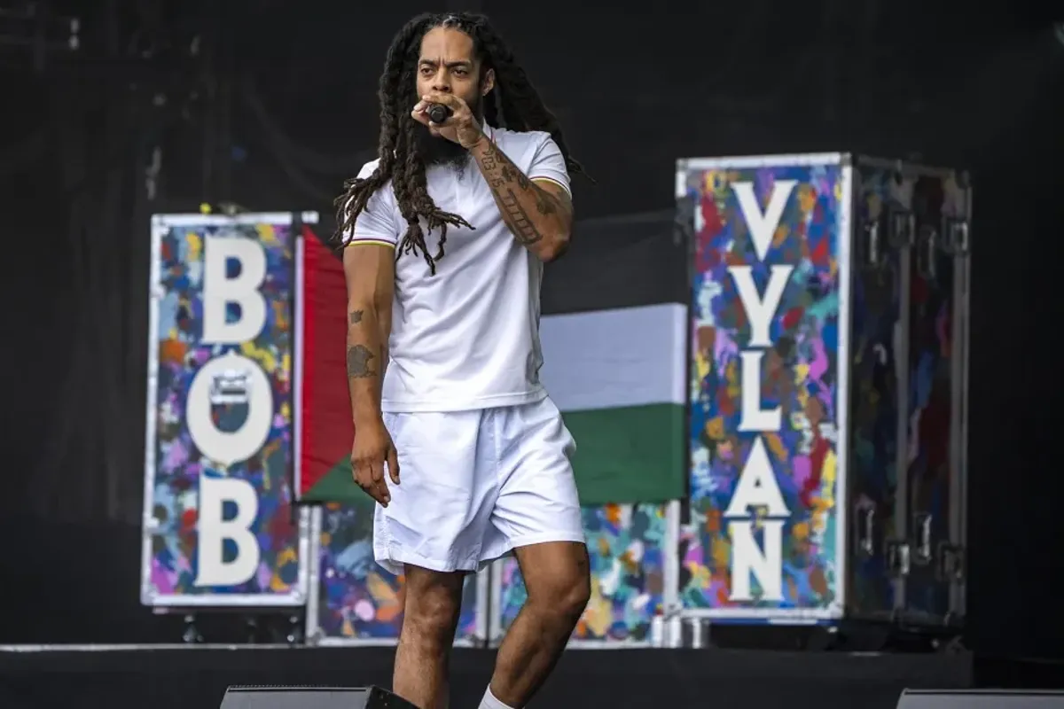 Bob Vylan performing on the West Holts Stage, during the Glastonbury Festival at Worthy Farm in Somerset. Glastonbury Festival has said it is "appalled" by the statements made by Bobby Vylan, of punk duo Bob Vylan, during their set on Saturday. The performer led crowds on the festival's West Holts Stage in chants of "death, death to the IDF."