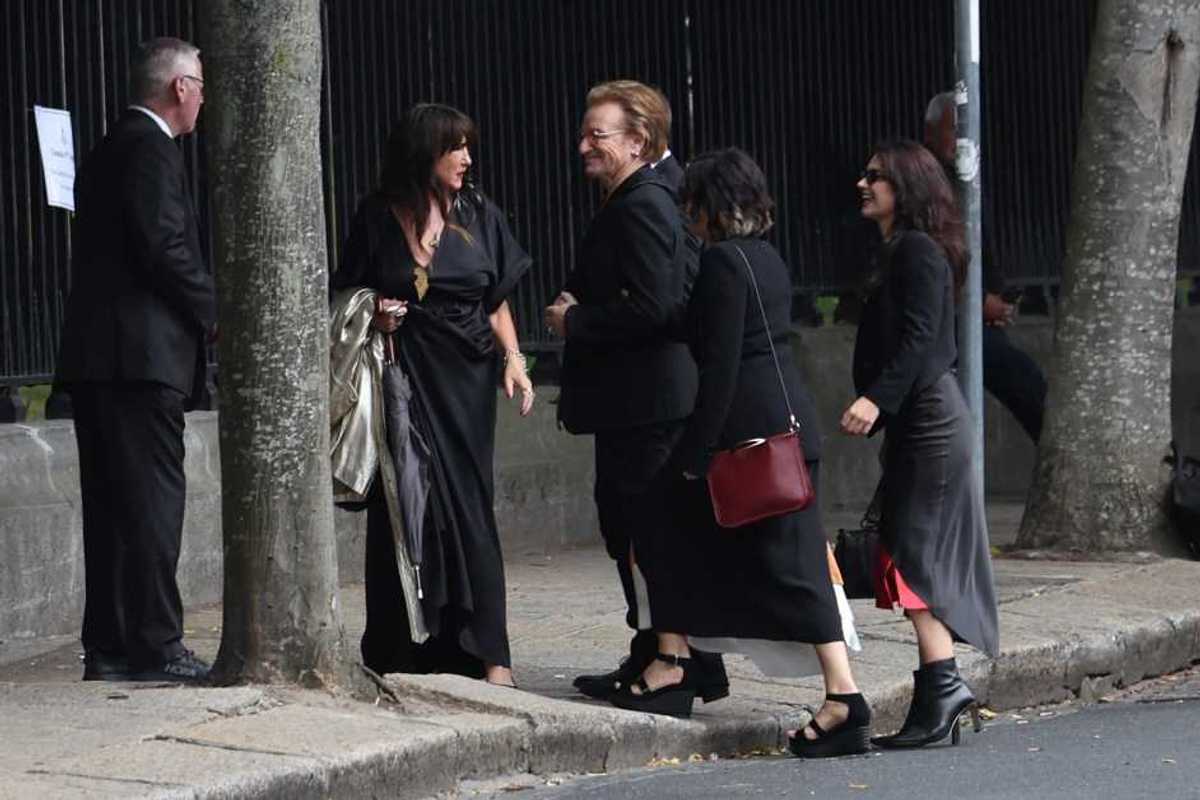 Bono arriving for the funeral of Glen Hansard at St Patrick's Cathedral in Dublin. The Oscar-winning Irish musician and activist died in a motorcycle crash last week. Picture date: Tuesday August 4, 2026.