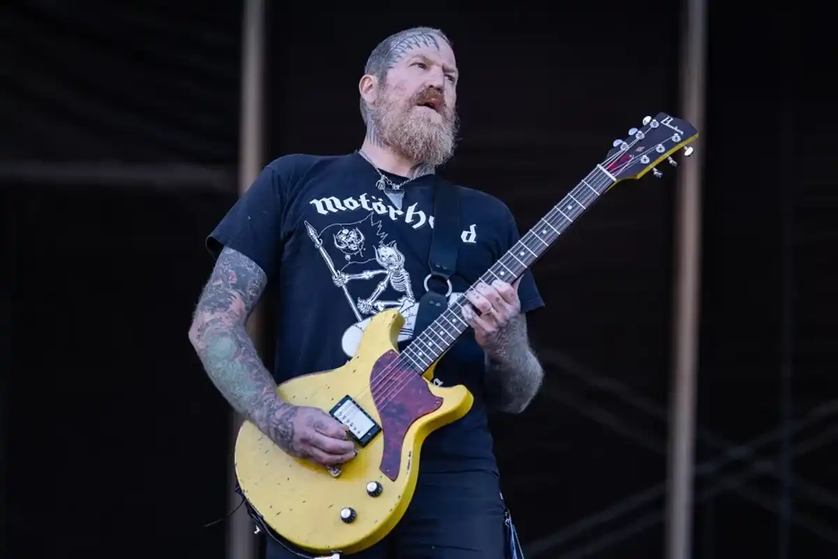 Brent Hinds of Mastodon performs on stage at the Tons of Rock festival on June 23, 2022 in Oslo, Norway.