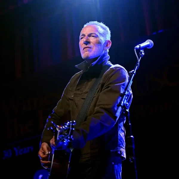Bruce Springsteen performs onstage as USC Shoah Foundation Hosts 30th Anniversary Gala "Ambassadors For Humanity" at New York Hilton on October 13, 2024 in New York City.