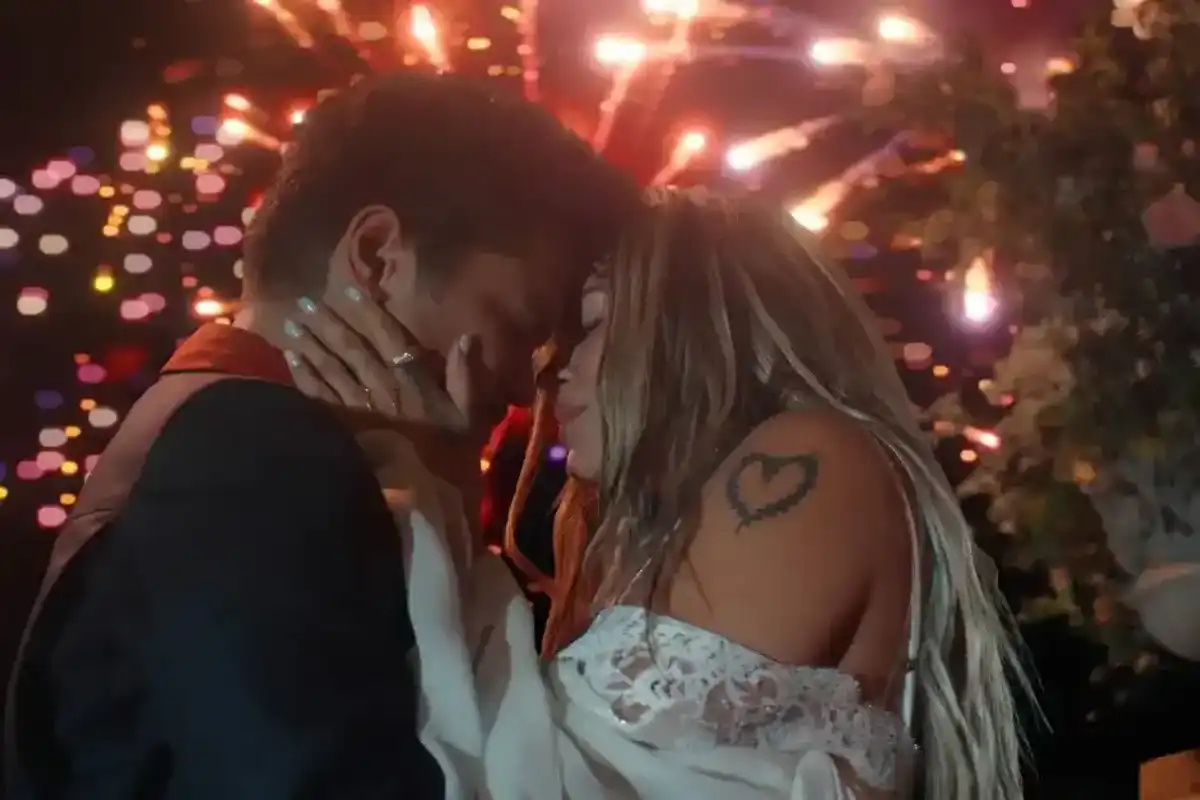 Bruno Mars and Karol G in "Dance With Me" Music Video
