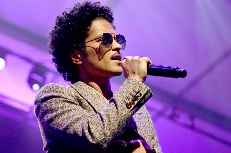 Bruno Mars performs onstage during the 25th annual Keep Memory Alive 'Power of Love Gala' benefit for the Cleveland Clinic Lou Ruvo Center for Brain Health at Resorts World Las Vegas on Oct. 16, 2021 in Las Vegas.