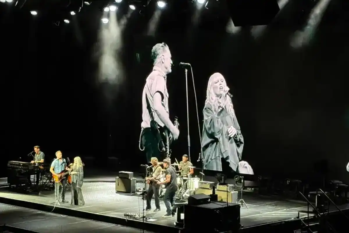 Bryan Adams and Pat Benatar perform at Detroit’s Little Caesars Arena on Aug. 15, 2026.