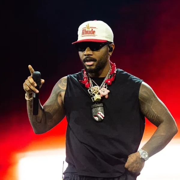 Bryson Tiller performs onstage as a special guest of Drake during day 1 of Wireless Festival at Finsbury Park on July 11, 2025 in London, England.