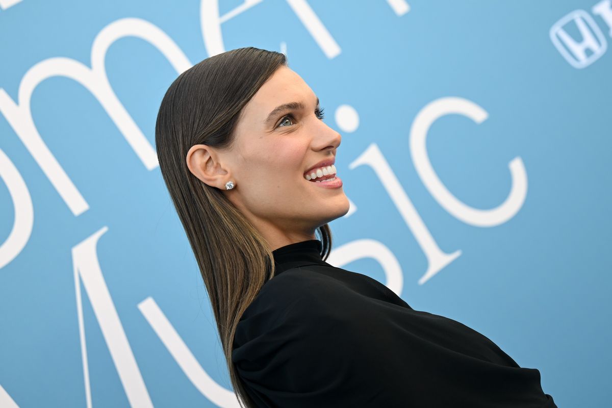 Charlotte Cardin on the Billboard Women in Music red carpet on March 29, 2025 at the YouTube Theater in Los Angeles.