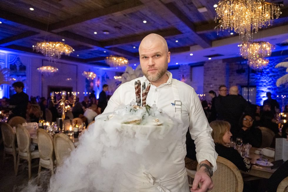 Chef Ron McKinlay at ICONS Series in Elora, Ontario.