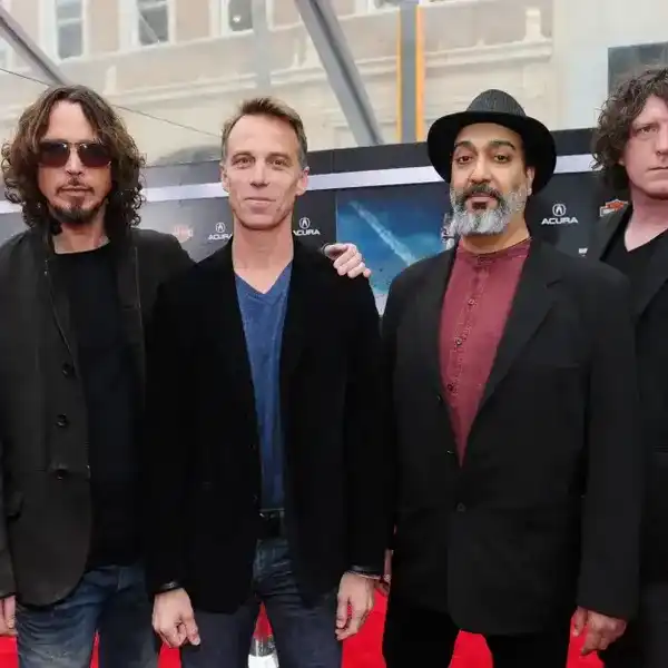Chris Cornell, Matt Cameron, Kim Thayil and Ben Shepherd of Soundgarden attend the premiere of Marvel Studios' "Marvel's The Avengers" held at the El Capitan Theatre on April 11, 2012 in Hollywood, Calif.