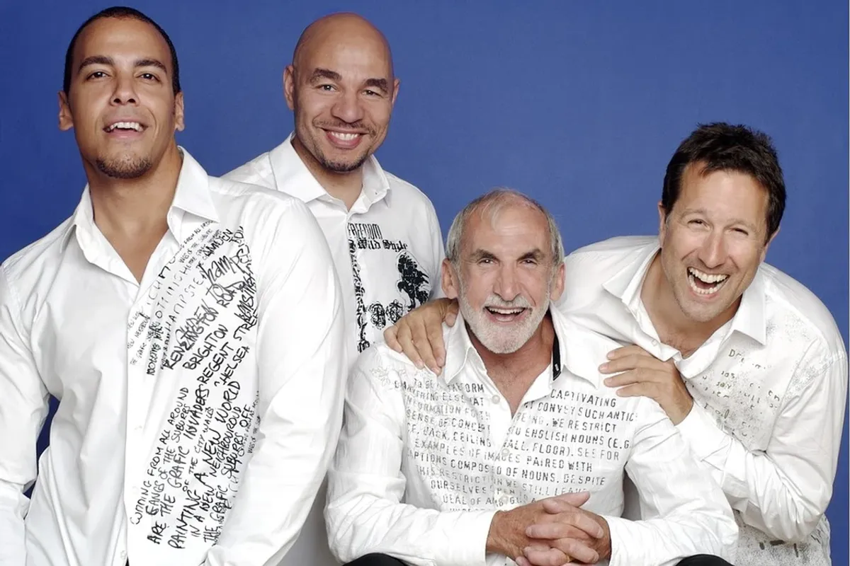 Claude Morrison (third from left) with The Nylons in 2016