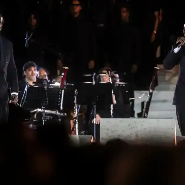 Clipse perform on stage during the "Grace for the World" concert, on September 13, 2025 in Vatican City, Vatican.