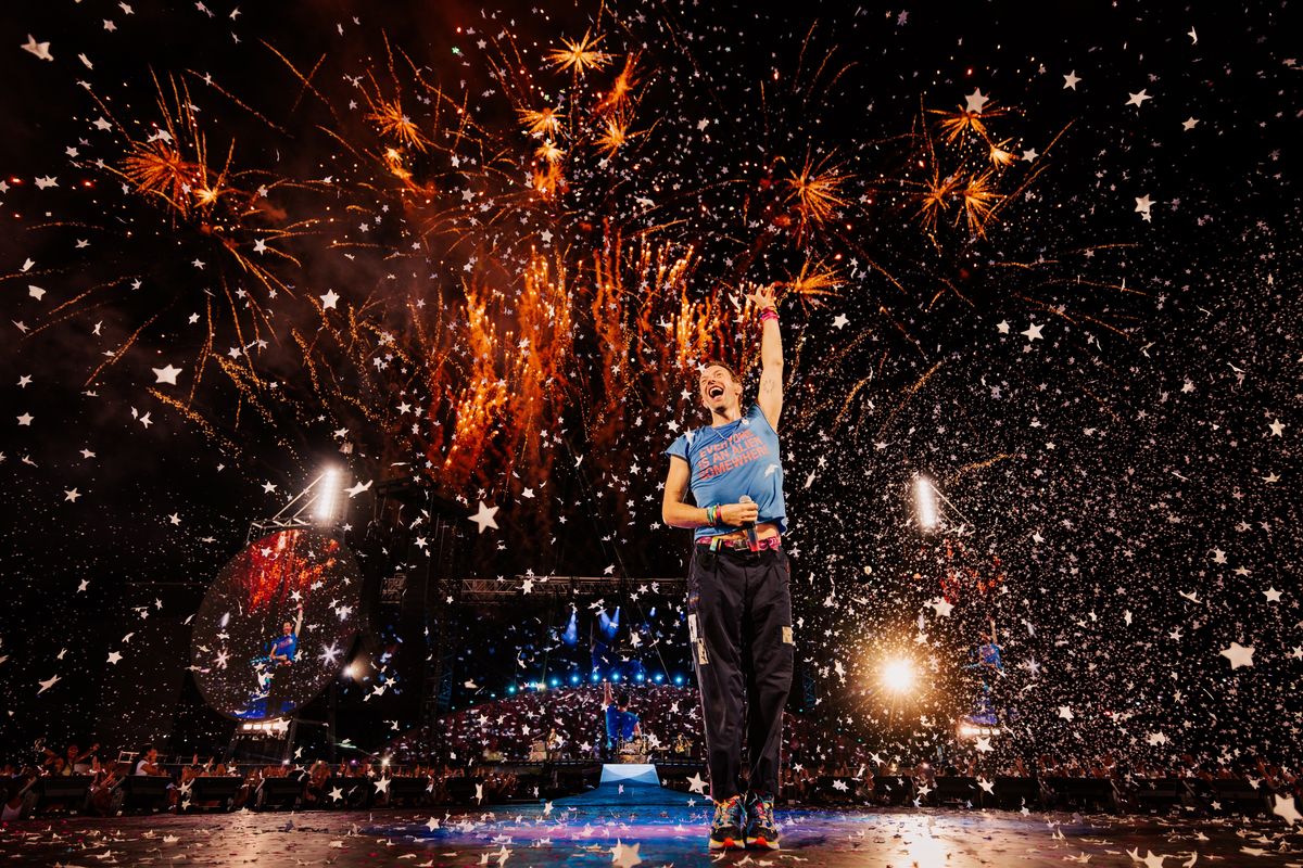 Coldplay at Toronto's Rogers Stadium on July 8, 2025.