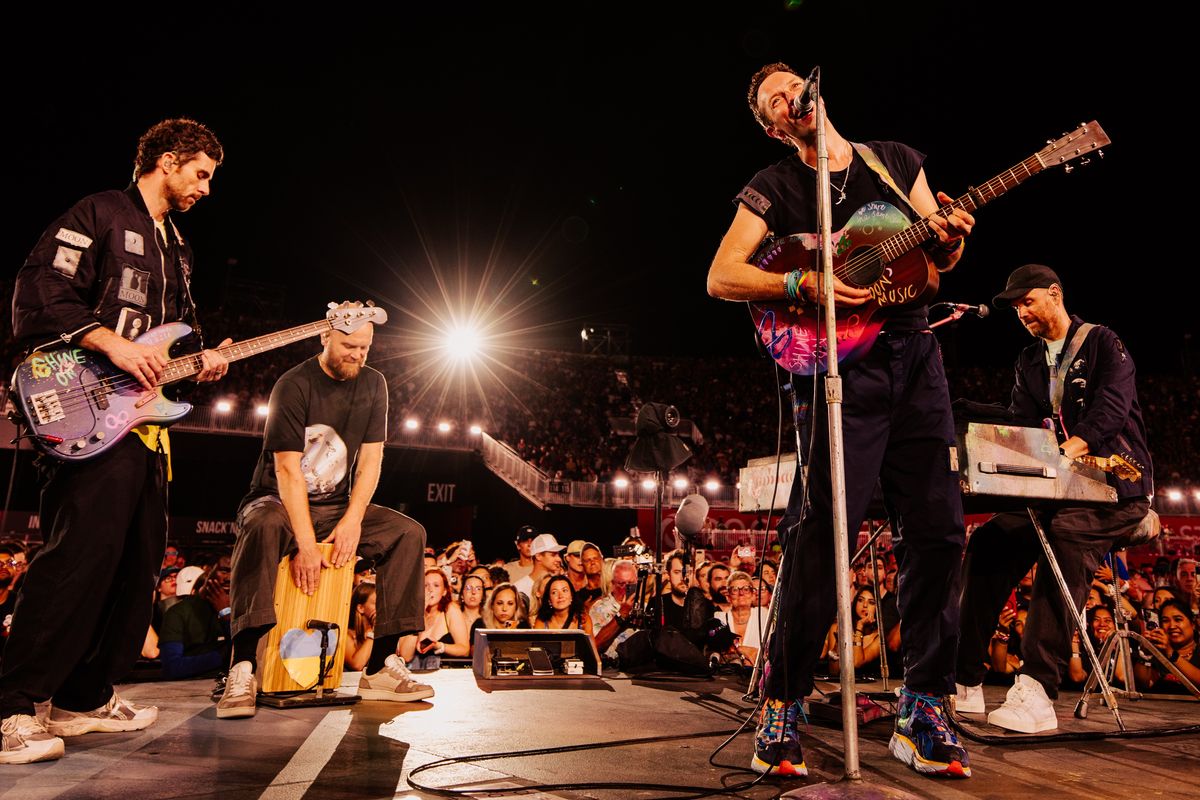 Coldplay at Toronto's Rogers Stadium on July 8, 2025.