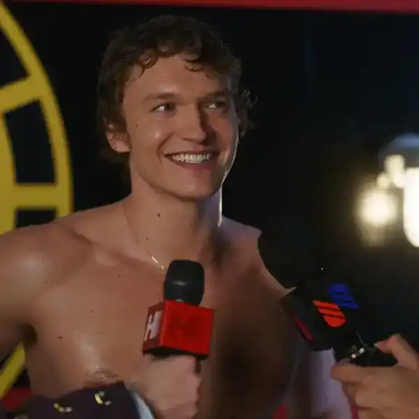 Connor Storrie as Ilya Rozanov in Episode 102 of 'Heated Rivalry.'