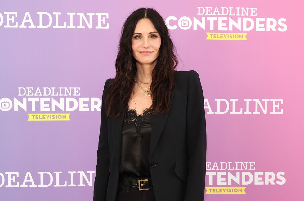 Courteney Cox attends Deadline Contenders Television at Paramount Studios on April 10, 2022 in Los Angeles.