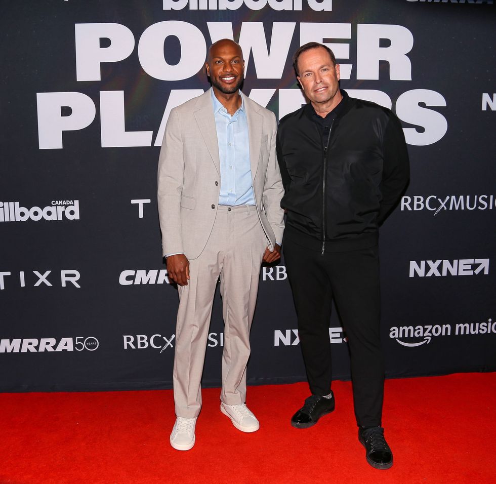 Courtney Stewart of Right Hand Co. and Sony Music Canada's Shane Carter at Billboard Canada Power Players 2025.