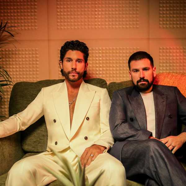 Dan Smyers (left) and Shay Mooney of Dan + Shay photographed in Toronto at NXNE in June 2026.