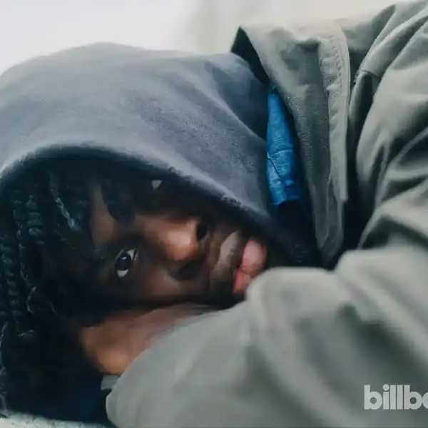 Daniel Caesar photographed by Heather Hazzan & Grayson Kohs on May 5, 2025 at Corner Studio in New York. Styling by Trent Munson. Grooming by Laura Costa using Milk Makeup at Exclusive Artists.