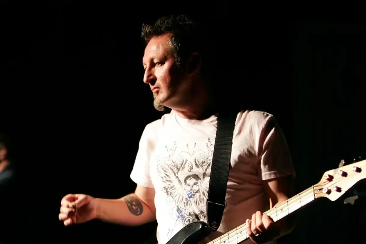 Dave Allen performs with Gang of Four on Oct. 17, 2005 in Hollywood, California.