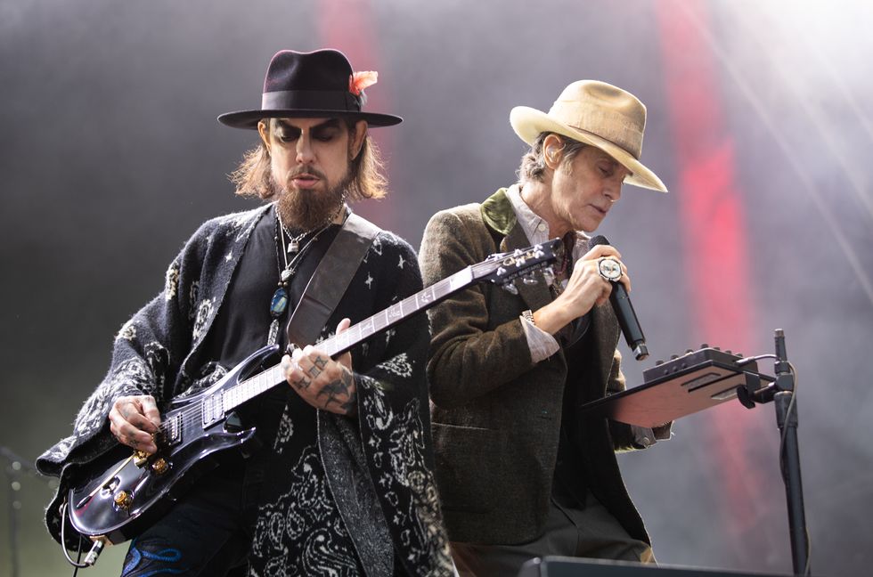 Dave Navarro and Perry Farrell of Jane's Addiction perform at Trinity College Park on June 28, 2024 in Dublin, Ireland.