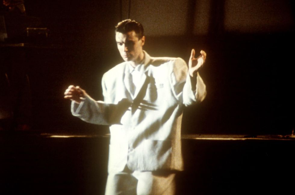 David Byrne in 'Stop Making Sense' in 1984.