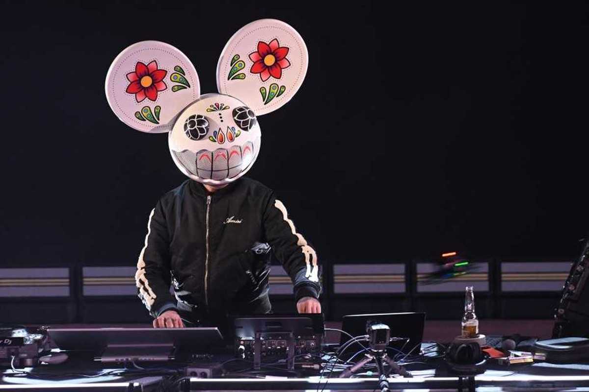 deadmau5 performs during 'Day of the deadmau5' at Red Rocks on Nov. 8, 2025, in Morrison, Colo.