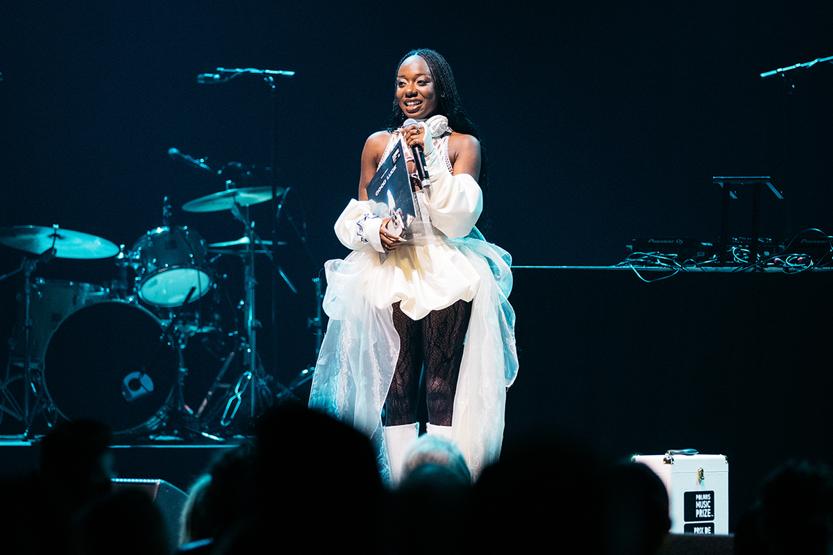 Debby Friday at the 2023 Polaris Prize gala at Toronto's Massey Hall.