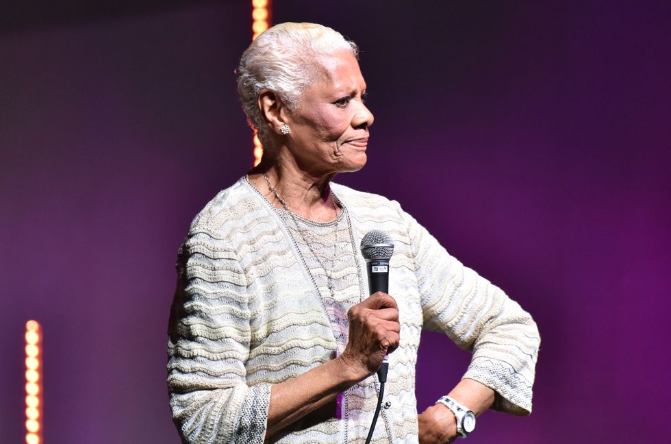 Dionne Warwick performs during her Don't Make Me Over Tour at The Cliffs Pavilion on May 19, 2024 in Southend, England.