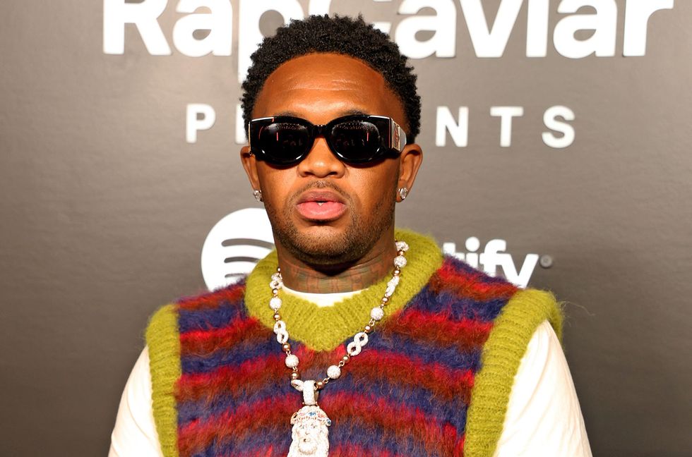 DJ Mustard attends the Spotify and Hulu "RapCaviar Presents" Premiere Celebration at Ysabel on March 23, 2023, in West Hollywood, Calif.