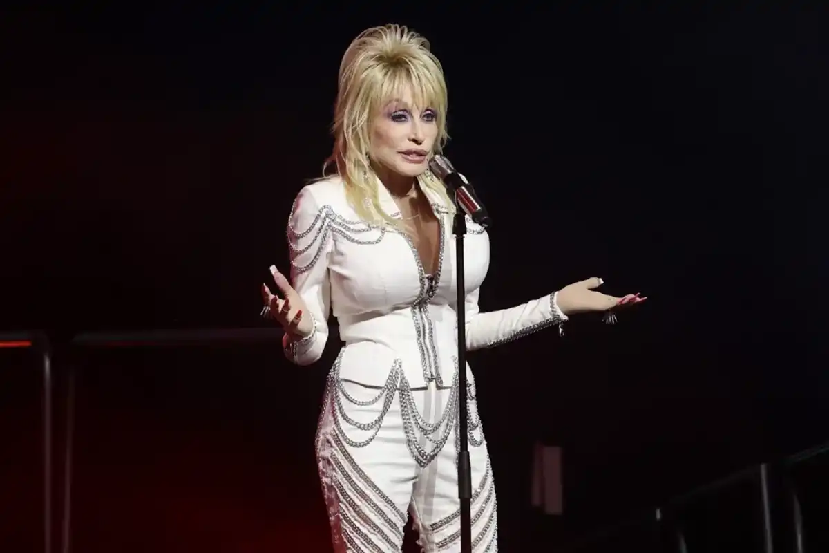 Dolly Parton speaks onstage during Kicking Off CMA Fest: A Special Conversation With Dolly Parton Hosted By Rachel Smith at Music City Center on June 06, 2024 in Nashville.