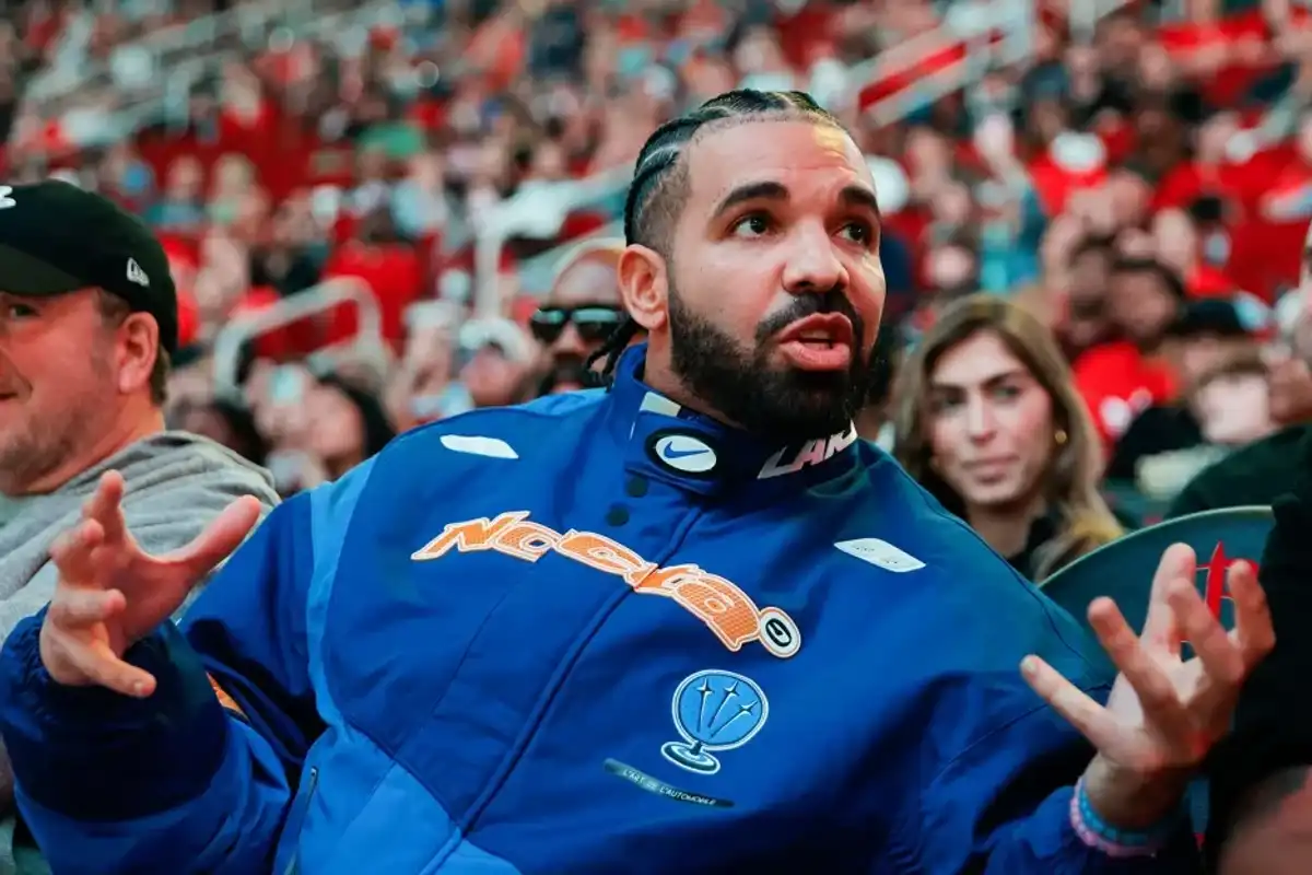 Drake attends a game between the Houston Rockets and the Cleveland Cavaliers at Toyota Center on March 16, 2024 in Houston, Texas.
