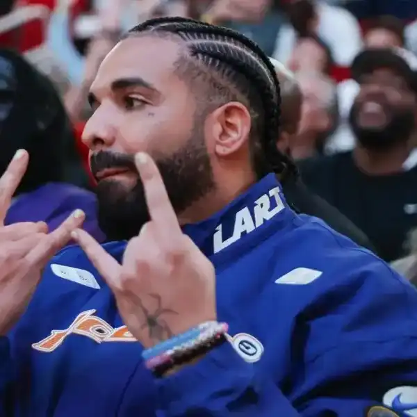 Drake attends a game between the Houston Rockets and the Cleveland Cavaliers at Toyota Center on March 16, 2024 in Houston, Texas.
