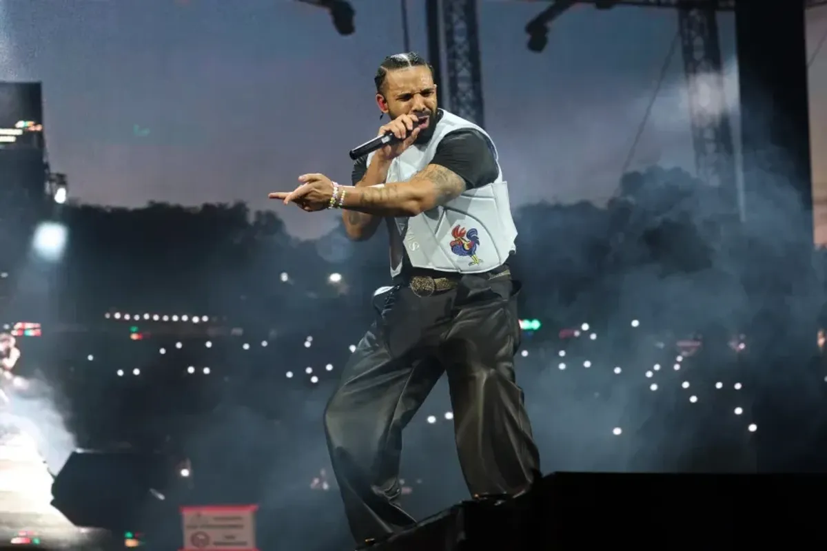 Drake performs live on stage during day two of Wireless Festival at Finsbury Park on July 12, 2025 in London, England.