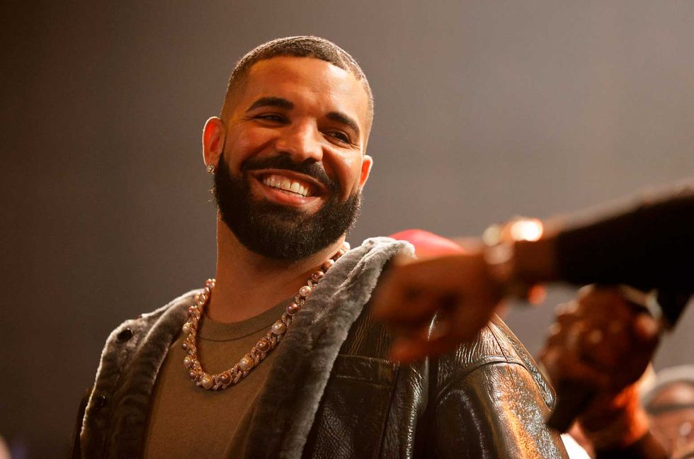 Drake speaks onstage during Drake's Till Death Do Us Part rap battle on Oct. 30, 2021, in Long Beach, Calif.